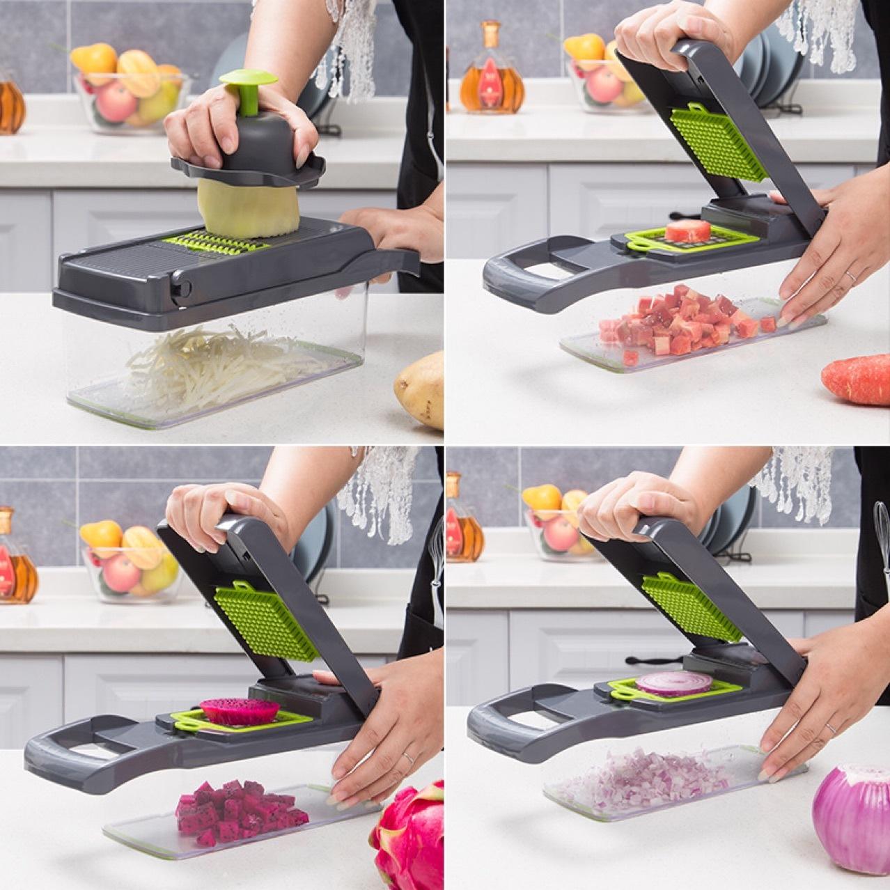 12 In 1 Manual Vegetable Chopper Kitchen Gadgets Food
